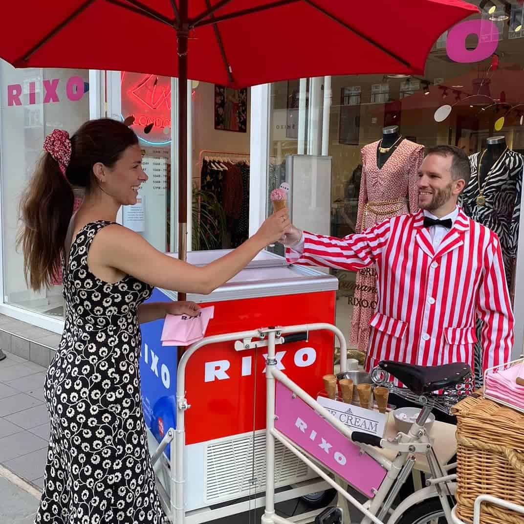 RIXO ice cream tricycle hire - Corporate event branded bike